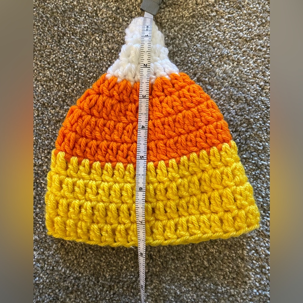 Newborn Candy Corn crochet knitted outfit costume snuggle pictures Baby clothes - Picture 12 of 12